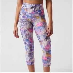 Athleta Elation Floral watercolor legging. Size Small.